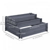 Outsunny 3-tier Wood Raised Garden Bed, Elevated Planting Box, Outdoor Vegetable Flower Container, H|Outsunny Lit De Jardin Sureleve En Bois A 3 Niveaux, Boite De Plantation Surelevee, Conteneur De Fle