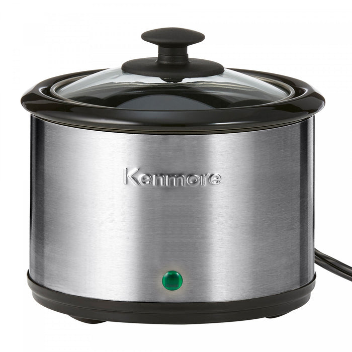 Kenmore Programmable 7 qt Slow Cooker & Dipper Black/Silver