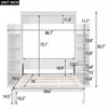 Aiden Murphy Bed with Shelves and LED Lights,Full Size,White Full Bed | Aiden Lit escamotable Murphy avec etageres et eclairage LED, taille Full, blanc