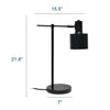 Camden Industrial Metal Desk Lamp, Onyx, 21.8"H | Camden Lampe de bureau industrielle en metal, Onyx, 21,8 po H