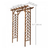 Outsunny 79" Garden Trellis, Wooden Arched Arbour With Pergola Style Roof|Outsunny 79" Treillis De Jardin, Arbre En Bois Arque Avec Toit En Forme De Pergola