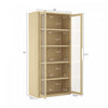 Rivington Modern 38" Bookcase Cabinet in Natural Oak | Armoire bibliotheque moderne Rivington 38" en chene naturel