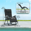 Outsunny Reclining Zero Gravity Chair, Folding Sun Lounger With Cushion