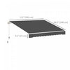 Outsunny 10' X 8' Retractable Awning Fabric Replacement Outdoor Sunshade Canopy Awning Cover, Uv Pro|Outsunny 10' X 8' Toile De Store Retractable De Remplacement Pour Parasol Exterieur Protection Uv Gr