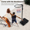 Costway 8.5-10ft Adjustable Basketball Hoop Goal With Fillable Base Wheel Shooting Practice