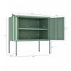 Ava Modern 24" Metal Accent Cabinet in Sage Green | Armoire d’appoint moderne Ava 24" en metal, vert sauge
