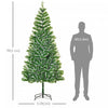 Homcom 7ft Artificial Christmas Tree With 968 Tips|Homcom Arbre De Noel Artificiel De 7 Pieds Avec 968 Pointes