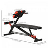 Soozier Adjustable Weight Bench Roman Chair Exercise Training Multi-Functional Hyper Extension Bench Dumbbell Bench Ab Sit up Decline Flat Black and Red