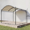 Outsunny 10' x 10' Pergola UV30+ Canopy Steel Frame, Cream White