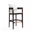 Ritz Mid-Century Modern Wood Upholstered Barstool in Ivory - Set of 3 | Tabouret de bar en bois rembourre style mid-century Ritz, ivoire – Lot de 3