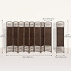 HOMCOM 5.6ft Folding Room Divider, Freestanding Privacy Screen for Bedroom