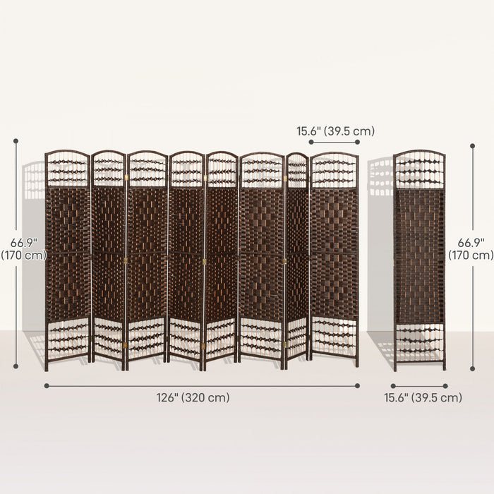 HOMCOM 5.6ft Folding Room Divider, Freestanding Privacy Screen for Bedroom