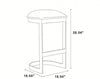 Aura Modern Metal Upholstered Barstool in White - Set of 2 Bar Stool | Tabouret de bar moderne en metal et tissu Aura, blanc - Lot de 2