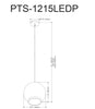Dainolite Picotas LED Pendant 15w Matte Black Clear Glass Lamp|Luminaire suspendu Picotas de Dainolite en verre transparent, avec fini noir mat et ampoule à DEL de 15 W