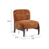 Coco Modern Boucle Lounge Chair with Solid Wood Frame, Orange | Coco Fauteuil de Salon Moderne en Bouclette avec Cadre en Bois Massif, Orange