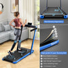 Superfit 2.25hp 2 In 1 Folding Treadmill Jogging Machine W/app Control Blue
