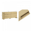 Linda Modern 2-Piece Dresser and Nightstand in Natural Oak | Linda Moderne Commode 2 Pieces et Table de Nuit en Chene Naturel