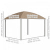 Outsunny 10 X 10ft Hardtop Gazebo With uv60+ Polycarbonate Roof & Curtains|Outsunny Tonnelle A Toit Rigide 10 X 10 Pi En Polycarbonate Uv60+, Kaki
