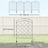 Outsunny 11.4' Garden Fence Steel Border Flower Edging, Pack of 4, Black