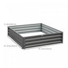 Outsunny 4' X 4' X 1' Raised Garden Bed Galvanized Steel Planter Box For Vegetables, Flowers, Herbs,|Outsunny Jardiniere Surelevee En Acier Galvanise 4 Pi X 4 Pi X 1 Pi Pour Legumes, Fleurs, Herbes, Gr