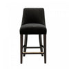 Beever Modern Chenille Wood Counter Stool in Black | Tabouret de comptoir moderne Beever en bois et chenille, coloris noir