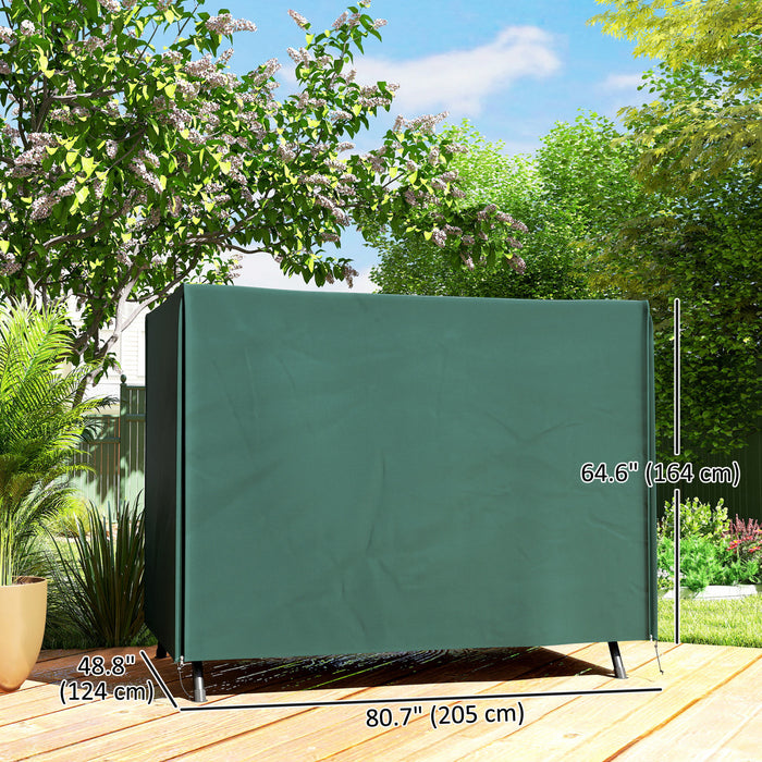 Outsunny 3-Seater Patio Swing Cover, 81\" x 49\" x 65\", Dark Green