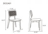 Versailles Industry Chic Wood Dining Chair in Black and Natural - Set of 4 | Chaise de salle a manger en bois style industriel Versailles en noir et naturel - Lot de 4