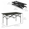Outsunny Folding Camping Table With Roll Up Top And Carry Bag, Black|Outsunny Table De Camping Avec Plateau Enroulable Et Sac De Transport, Noir