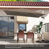 Costway 10 FT Patio Cantilever Umbrella Outdoor Aluminum Hanging Offset Umbrella w/ 360° Rotation Brown