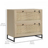 Vinsetto 2 Drawer File Cabinet With Locks For Letters, A4, Legal Size|Vinsetto Classeur Verrouillable Avec Barre De Suspension, Naturel