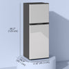 HOMCOM Mini Fridge with Freezer 4.6 Cu.Ft 2 Door Small Refrigerator Silver