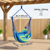 Outsunny Hammock Chair, Swing Hanging Macrame Chair, Blue and Green