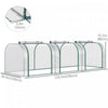 Outsunny 10' X 3' X 2.5' Portable Mini Tunnel Greenhouse With 3 Zipped Doors, Portable Small Green H|Outsunny Serre Tunnel Portative Avec 3 Portes Zippees