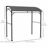 Outsunny 7' X 5' Bbq Grill Gazebo Tent With Steel Frame Hooks Charcoal Grey|Outsunny 7' X 5' Bbq Grill Gazebo Tent Avec Cadre En Acier Crochets Gris