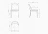 Gansevoort Modern Wood Vegan Leather Dining Chair in Stone Gray - Set of 4 | Chaise de salle a manger moderne Gansevoort en bois et cuir vegetalien gris pierre - Lot de 4