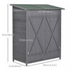 Outsunny 54.75''x29.5''x63'' Garden Storage Shed Asphalt Roof Wooden Timber Double Door Utility Stor|Outsunny Abri De Jardin Avec Etagere Et Fixations Fixes, Vert Et Gris