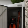 Outsunny 4' X 6' Steel Garden Storage Shed Lean To Shed Outdoor Metal Tool House With Lockable Door |Outsunny Remise De Rangement Exterieure En Metal 4' X 6' Avec Serrure