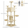Pawhut 79" Cat Tree Tower, Large Cat Condo Furniture, Multi-level Cat Tower With Scratching Posts, C|Pawhut Arbre A Chat Deluxe Grattoir 79pouce Condo Centre D'activites A Plusieurs Niveaux Avec Jouets