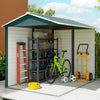 Outsunny 9' x 6' Garden Shed, Metal Outdoor Storage Shed for Yard Green