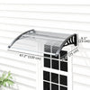 Outsunny Window Awning, Polycarbonate Cover Patio Awnings, White