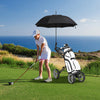 Goplus Folding 4 Wheels Golf Push Cart W/brake Scoreboard Adjustable Handle Gray
