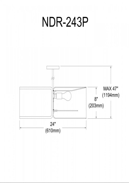 Dainolite Notched Drum 4 Light Notched Drum Pendant Black Finish White Shade/White Diffuser Lamp