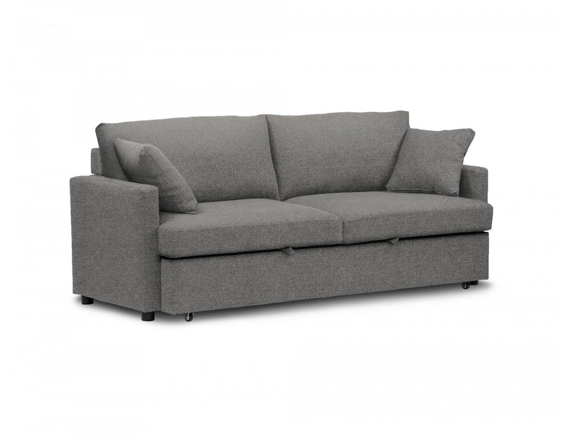 Sleeper Sofa, 78\" Length, Convertible Sofa Bed, Light Grey Fabric, Contemporary, Modern Sleeper Sofa