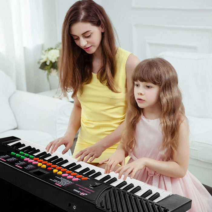 Costway 54 Keys Music Electronic Keyboard Kid Electric Piano Organ Mic & Adapter