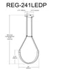 Dainolite Regan LED Pendant 30w Aged Brass White Silicone Diffuser Lamp|Luminaire suspendu Regan de Dainolite en silicone blanc qui diffuse la lumière, avec fini laiton vieilli et ampoule à DEL de 30 W
