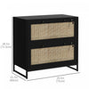 Vinsetto 2 Drawer File Cabinet With Locks For Letters, A4, Legal Size|Vinsetto Classeur Verrouillable Avec Barre De Suspension, Noir
