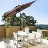 Costway 9ft Patio Umbrella Market Steel Tilt w/ Crank Outdoor Yard Garden Tan