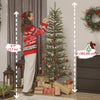 HOMCOM 6ft Fir Pencil Christmas Tree, Hinged Xmas Tree with 442 Branch Tips