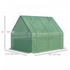 Outsunny Greenhouse With Raised Garden Bed, Steel Outdoor Planter Box Green|Outsunny Lit De Jardin Sureleve Avec Housse, Mini Serre, Vert