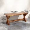 Outsunny Wooden Outdoor Bench, Rustic Garden Bench Loveseat, Carbonized